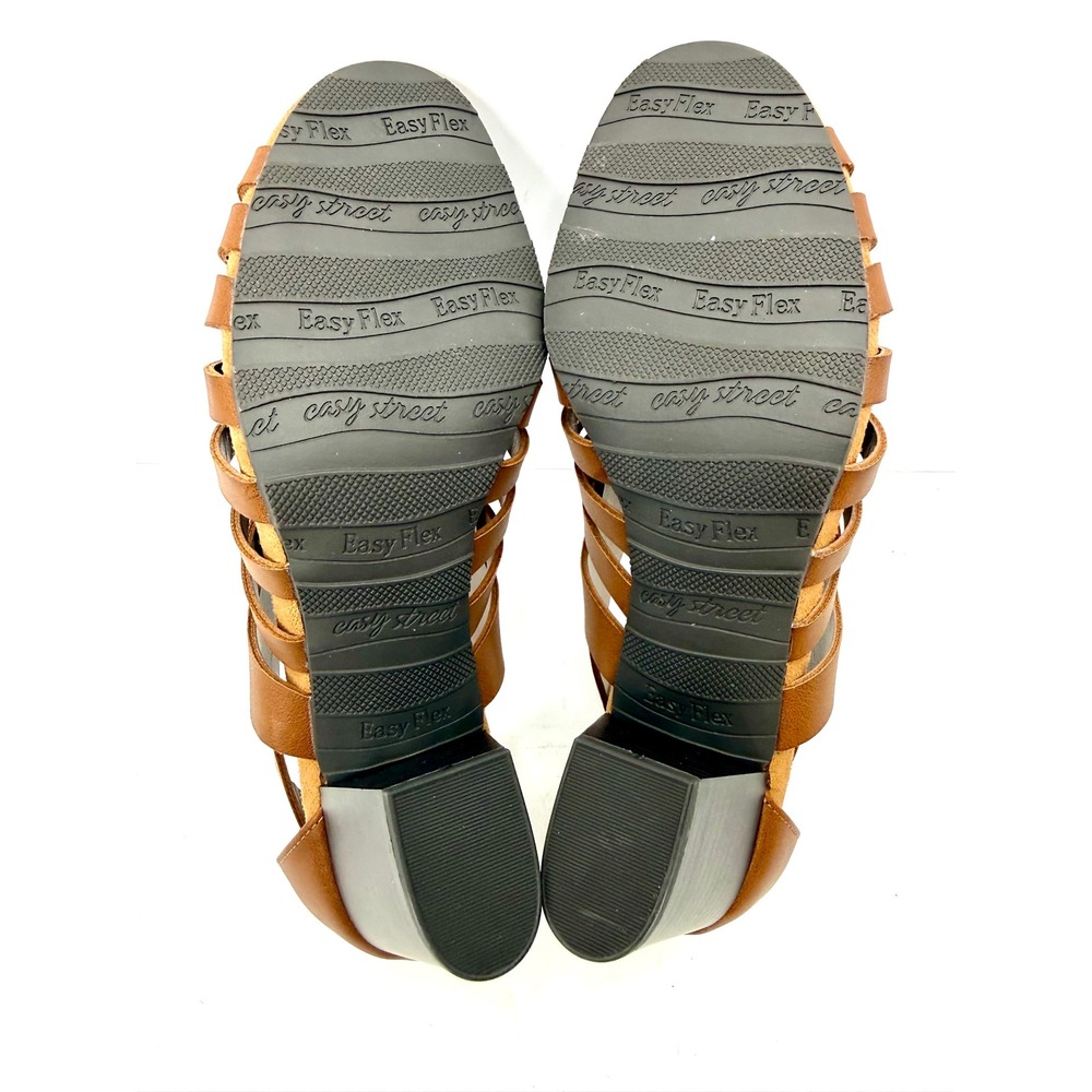 Easy Street Women's Vanni Block Heel Sandals Cognac Size 7.5M NWT/BOX - Picture 8 of 8